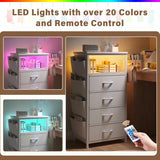 RaybeeNightstandwithLEDLights