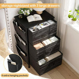 RaybeeNightstandwithLargeStorageCapacity