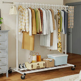 RaybeeRollingClothingRack_White