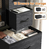 RaybeeTallDresserforBedroomwith10DrawersforStorage