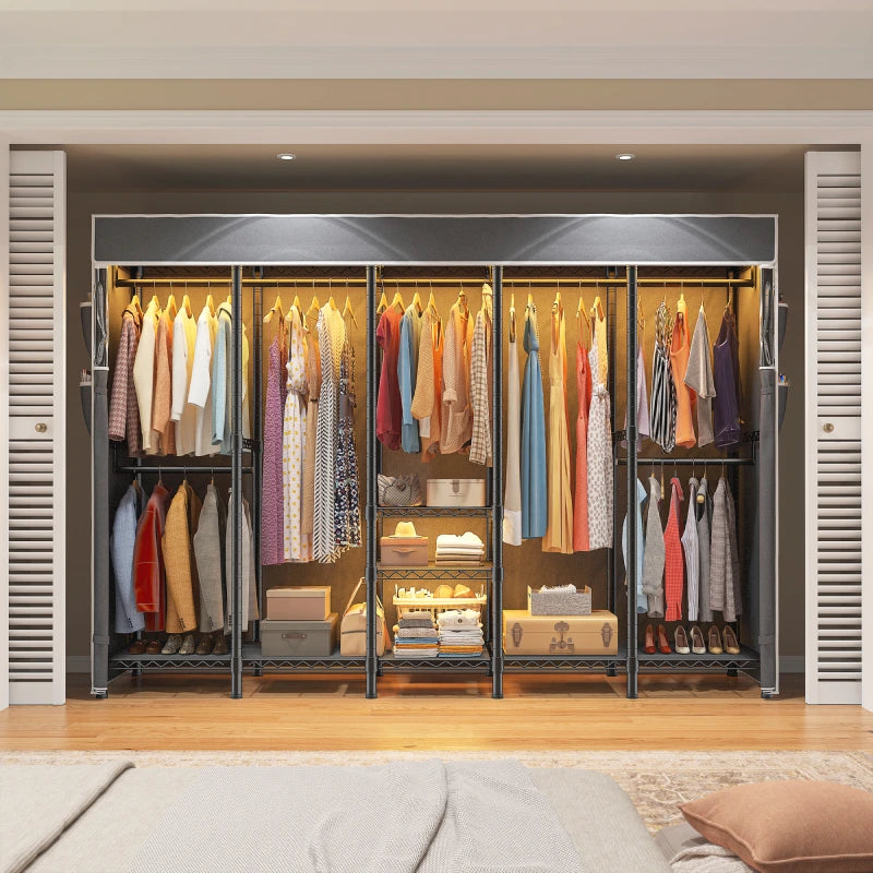 Raybee_90.6_in_W_Clothing_Rack_for_Bedroom-Black