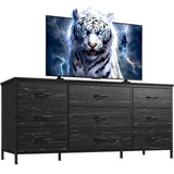 Raybee  Black Dresser For Bedroom With 9 Drawers