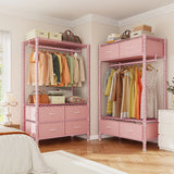Raybee_DIY_Clothes_Rack_with_Drawers--Pink