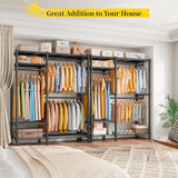 Raybee Heavy Duty Wire Garment Rack,Garment Rack For Hanging,Adjustable Portable Clothes Rack,For Bedroom