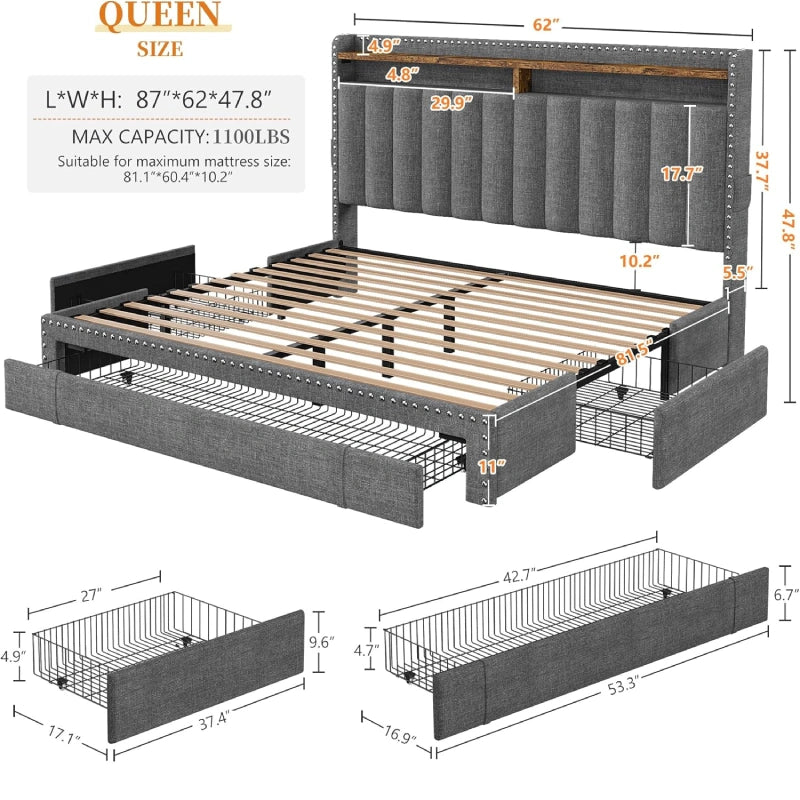 Raybee_Queen_Bed_Frame_with_3_Drawers--Grey