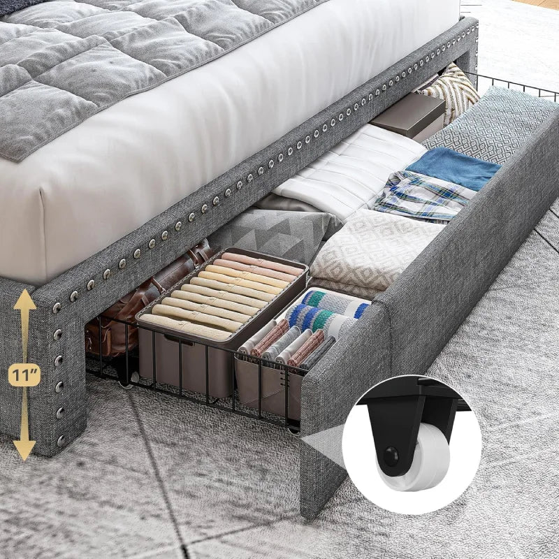 Raybee_Queen_Bed_Frame_with_3_Storage_Drawers--Grey