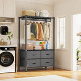 Raybee_Versatile_clothes_rack_with_4_drawers