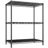 Reibii 3-Tier Wire Shelving Units, Adjustable Metal Shelving Rack, Freestanding Shelves for Kitchen Pantry Closet