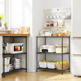 Reibii 3-Tier Wire Shelving Units, Adjustable Metal Shelving Rack, Freestanding Shelves for Kitchen Pantry Closet