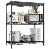 Reibii 3-Tier Wire Shelving Units, Adjustable Metal Shelving Rack, Freestanding Shelves for Kitchen Pantry Closet