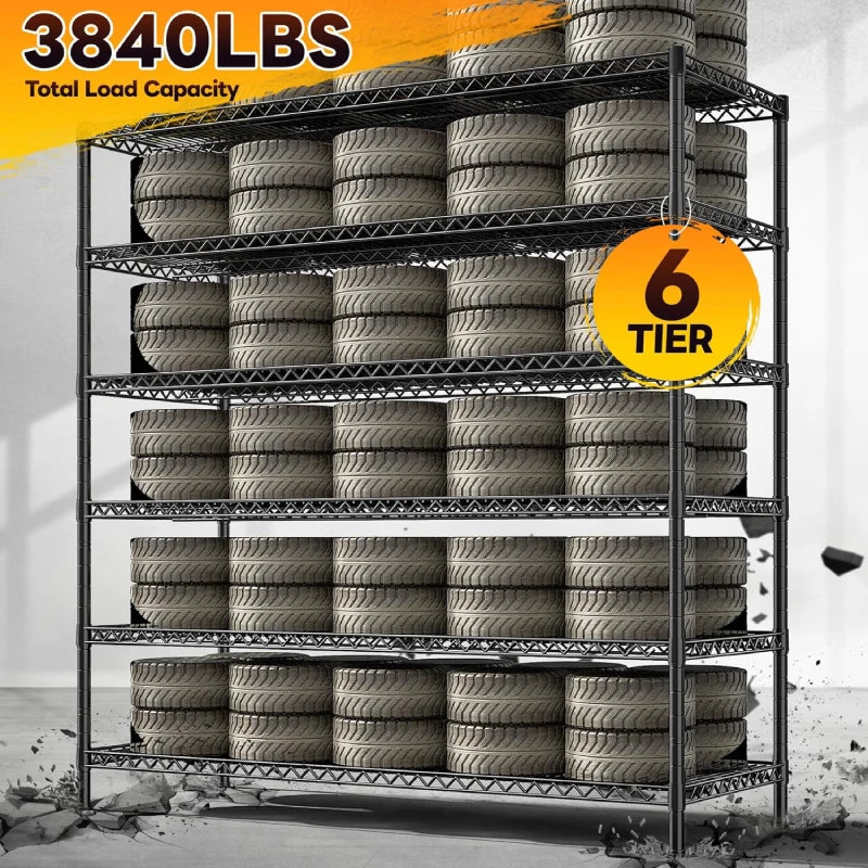 Reibii3840lbsMetalWireShelves