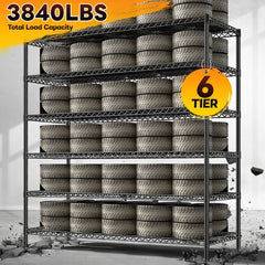 Reibii3840lbsMetalWireShelves