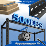 Reibii 40”W Storage Shelves, Heavy Duty Garage Shelving Load 2,500lbs , Metal Shelves for Pantry Kitchen Basement Closet