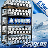 Reibii 40”W Storage Shelves, Heavy Duty Garage Shelving Load 2,500lbs , Metal Shelves for Pantry Kitchen Basement Closet