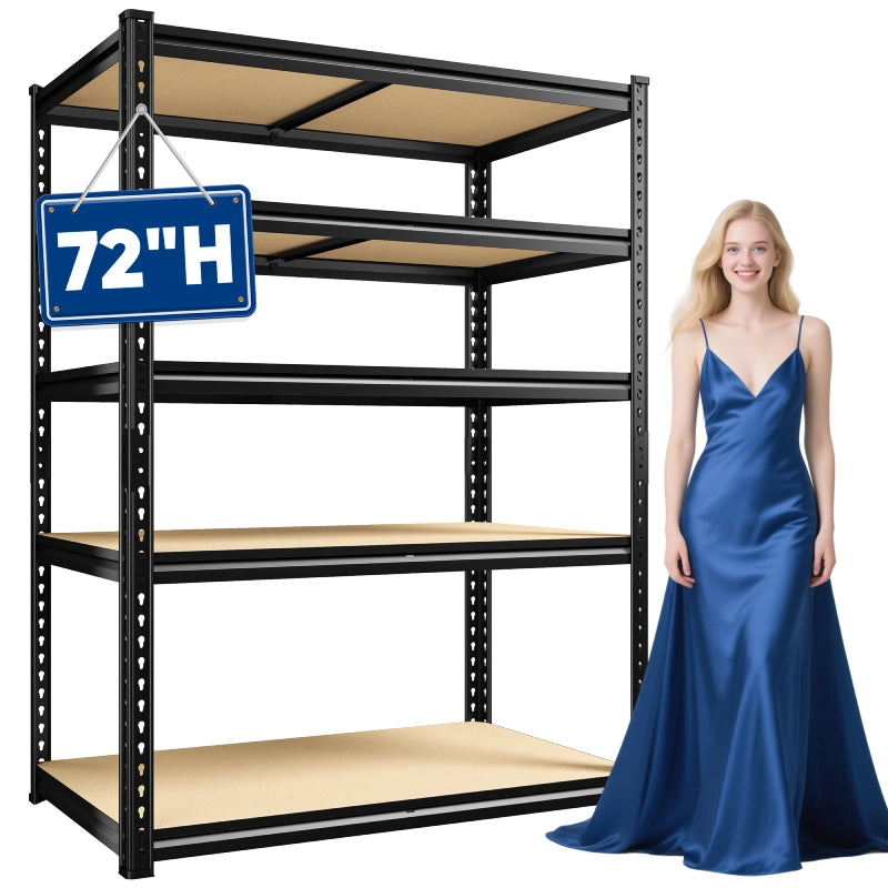 REIBII 40"W x 16"D Heavy Duty Garage Shelving, 3000 lbs Adjustable Storage Shelves, Metal shelving for Garage, Basement, Pantry, Kitchen & Closet Storage