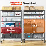 Reibii45Wx82HCustomizableWireShelvingwithWheels