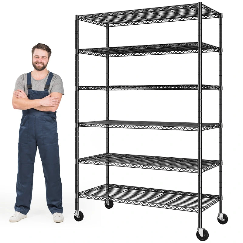 Reibii45Wx82HWireShelvingonWheels