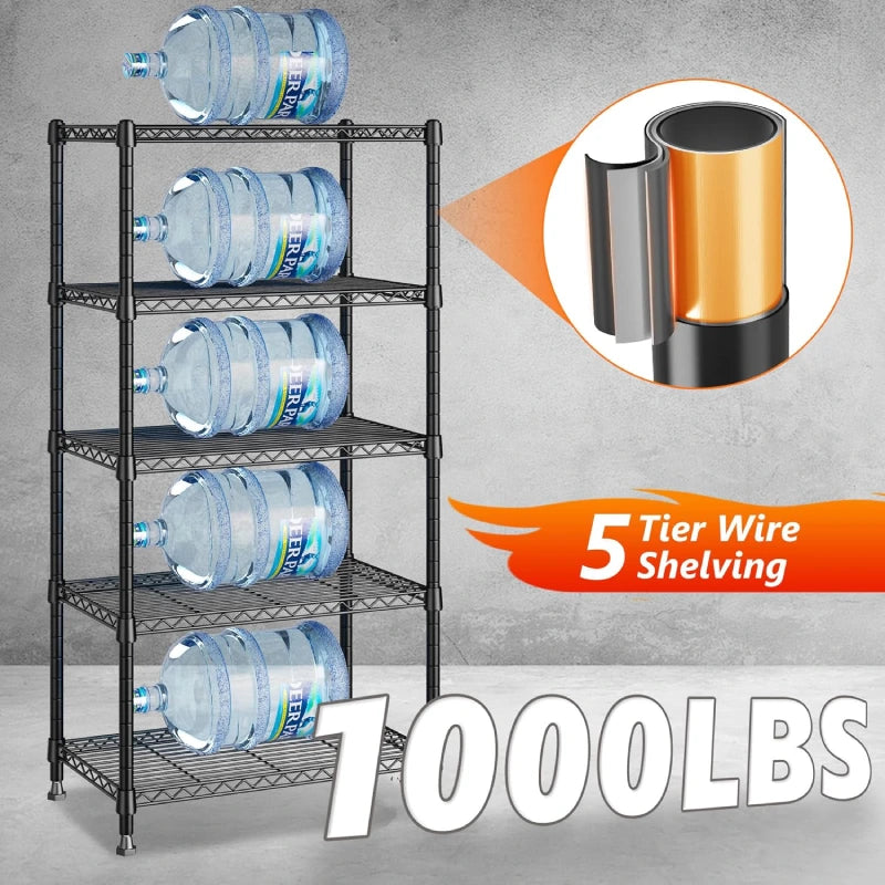 Reibii5-TierAdjustableStorageRackforPantry