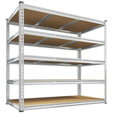 Reibii 48”W galvanized Shelving Units, 3020lbs Heavy Duty Garage Storage Shelves for Pantry Kitchen Commercial