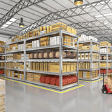 Reibii 48”W galvanized Shelving Units, 3020lbs Heavy Duty Garage Storage Shelves for Pantry Kitchen Commercial