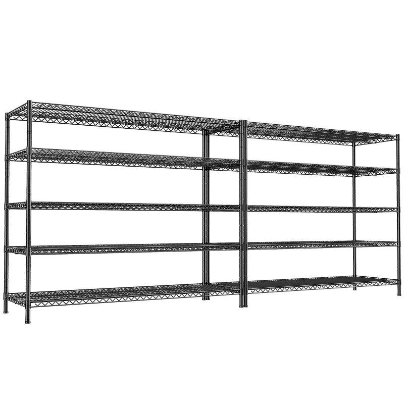 Reibii 55.5"W Wire Shelves,3200 lbs Heavy Duty Storage Shelves, Metal Shelves for Garage Kitchen Basement