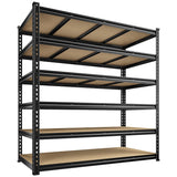 Reibii 55"W Boltless Shelving Units, 6-Tier Heavy Duty Freestanding Garage Shelves Load 3060lbs, Steel Storage Racks for Pantry Basement Commercial