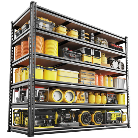 Reibii 6-Tier 48.2" W Garage Storage Shelves, 3300lbs Heavy Duty Industrial Shelving Racks, Metal Shelving for Pantry Kitchen Commercial