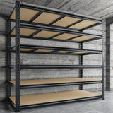 Reibii 59.8”W Garage Storage Shelves, 6-Tier Heavy Duty Metal Shelving Racks Load 3000lbs, Pantry Shelves for Kitchen Commercial