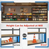 Reibii 59.8”W Garage Storage Shelves, 6-Tier Heavy Duty Metal Shelving Racks Load 3000lbs, Pantry Shelves for Kitchen Commercial