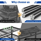 Reibii 55" W Adjustable Storage Shelves, 6-Tier Heavy Duty Garage Shelving 3300Lbs Capacity Steel Shelf, Split Into 2 Units For Garage Basement Warehouse Kitchen