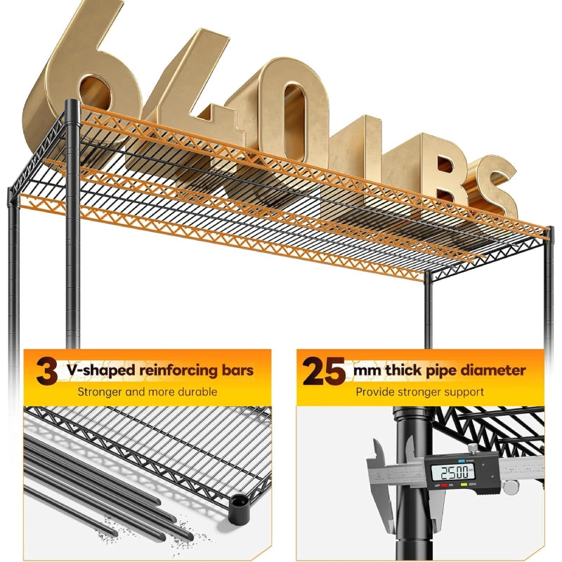 Reibii83_H3840lbsMetalWireShelves