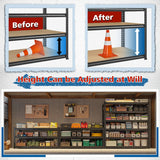 Reibii 55"W Boltless Shelving Units, 6-Tier Heavy Duty Freestanding Garage Shelves Load 3060lbs, Steel Storage Racks for Pantry Basement Commercial