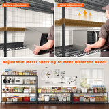 Reibii Adjustable Wire Shelving with Wheels