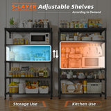 Reibii Tall Wire Shelving Units，Adjustable Outdoor Metal Shelves, Storage Shelves for Kitchen Pantry Dorm