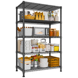 Reibii Tall Wire Shelving Units，Adjustable Outdoor Metal Shelves, Storage Shelves for Kitchen Pantry Dorm