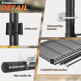 Reibii Tall Wire Shelving Units，Adjustable Outdoor Metal Shelves, Storage Shelves for Kitchen Pantry Dorm