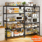 Reibii Tall Wire Shelving Units，Adjustable Outdoor Metal Shelves, Storage Shelves for Kitchen Pantry Dorm