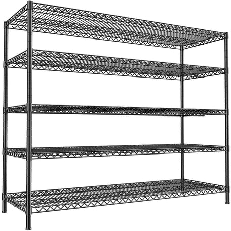 Reibii 55.5"W Wire Shelves,3200 lbs Heavy Duty Storage Shelves, Metal Shelves for Garage Kitchen Basement