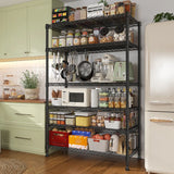 Reibii Tall Wire Shelving Units，Adjustable Outdoor Metal Shelves, Storage Shelves for Kitchen Pantry Dorm
