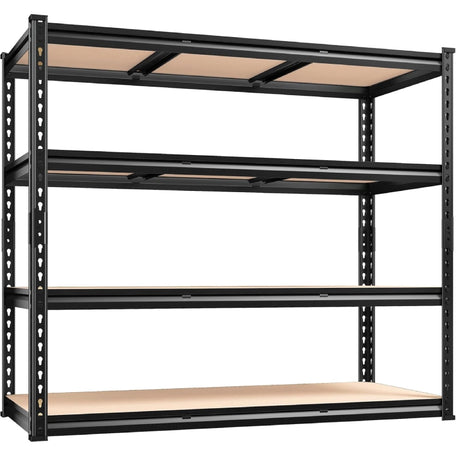 REIBII 48" W Garage Storage Shelves, Adjustable Steel Shelving Racks Load 2000lbs, Freestanding Shelves for Pantry Basement Warehouse