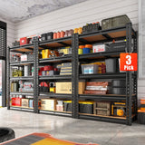 REIBII Storage Shelves Load 2020lbs, 5-Tier Adjustable Metal Shelving Units, Shelving Rack for Closet Kitchen Pantry