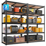 Reibii 5-Tier Boltless Shelving Units, 2020 lbs Adjustable Steel Garage Shelving Racks for Basement Kitchen Closet