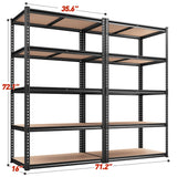 Reibii 5-Tier Boltless Shelving Units, 2020 lbs Adjustable Steel Garage Shelving Racks for Basement Kitchen Closet