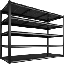 REIBII Industrial Garage Shelving, Heavy Duty Storage Shelves, Adjustable Metal Shelving for Basement Warehouse