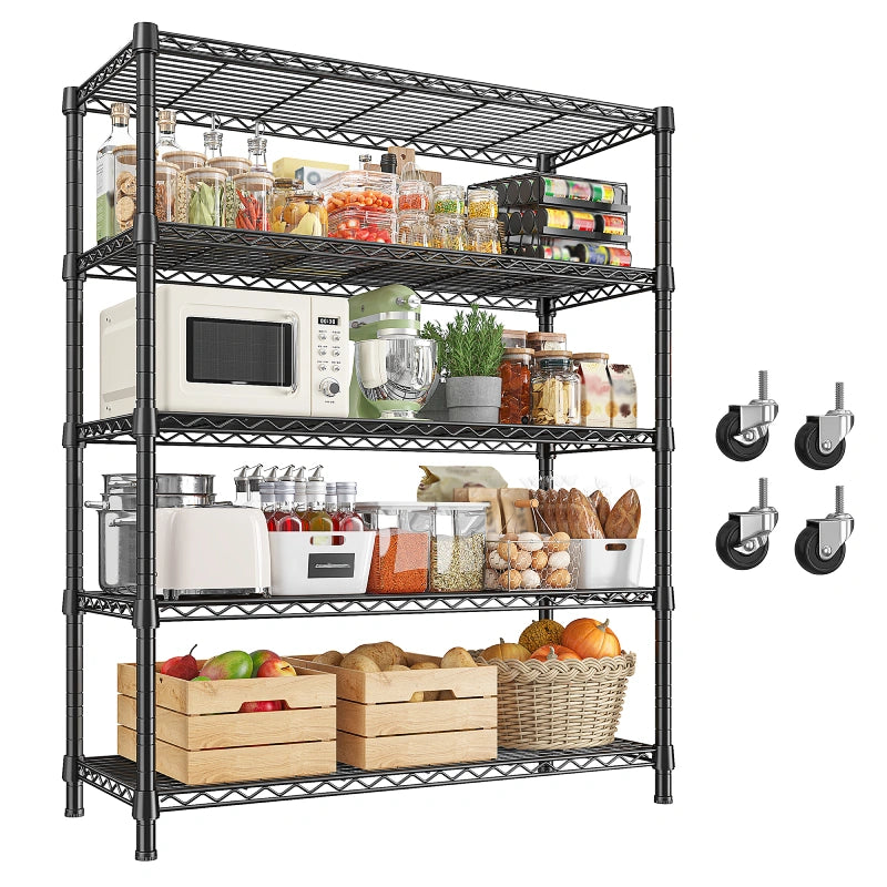 Reibii_35.5W_Wire_Shelving_Unit_with_Wheels