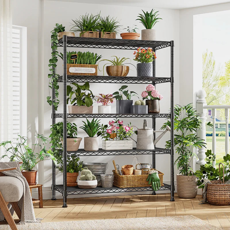 Reibii_35.5W_Wire_Shelving_Units_with_Wheels_for_Plants