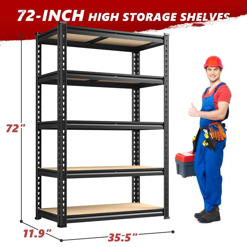 Reibii_35.5_W_Garage_Shelves_5-Shelf_Adjustable_Metal_Shelving_Unit_Load_2020_lbs