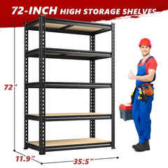 Reibii_35.5_W_Garage_Shelves_5-Shelf_Adjustable_Metal_Shelving_Unit_Load_2020_lbs