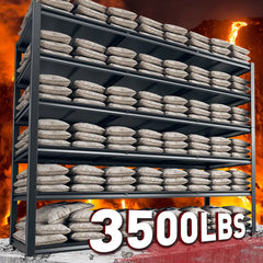 Reibii 3500 LBS Capacity heavy duty metal shelving