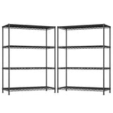 Reibii 3-Shlef Metal Shelves, Adjustable Steel Wire Shelving Units, Storage Rack for Kitchen Pantry Closet Dorm